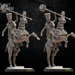 3D printed Nefertari priestess model by Lost Kingdom Miniatures, detailed figure with intricate costume and regal pose.