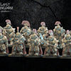 Set of 10 3D printed Niavellir Dwarf Foot Soldiers models by Lost Kingdom Miniatures, detailed fantasy dwarf combat figures.