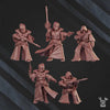 3D printed Night Shade Squad x5 models by Last Hope Miniatures, featuring detailed sci-fi figures for tabletop gaming.