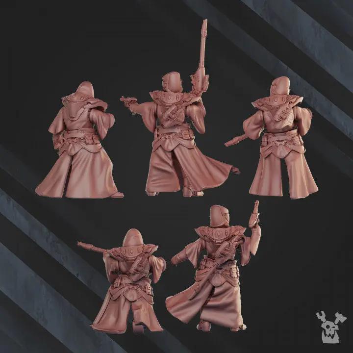 3D printed Night Shade Squad x5 miniatures by Last Hope Miniatures, detailed models from DakkaDakka collection.