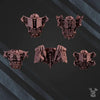 Five 3D printed nocturnal backpack models by Last Hope Miniatures, detailed miniature accessories for tabletop gaming.