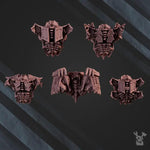 Five 3D printed nocturnal backpack models by Last Hope Miniatures, detailed miniature accessories for tabletop gaming.