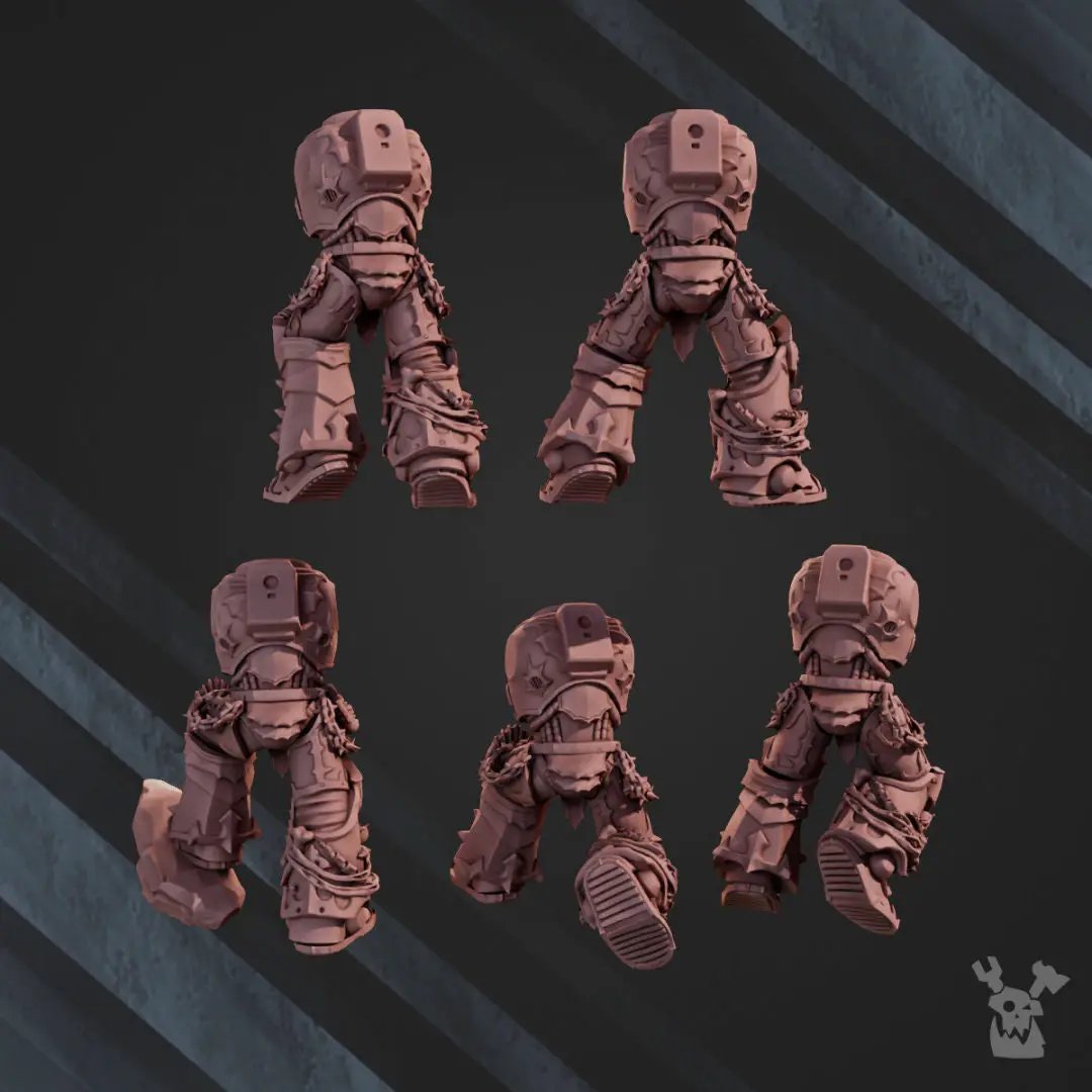 3D printed Nocturnal Bodies set of 5 models by Last Hope Miniatures, detailed fantasy creature figures for tabletop gaming.