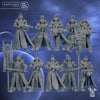 3D printed Nova Star Squad x10 models by DakkaDakka Miniatures, displayed together, crafted by Last Hope Miniatures.