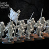 3D printed Rangers on Foot model set by Lost Kingdom Miniatures, featuring ten detailed miniatures for tabletop gaming.