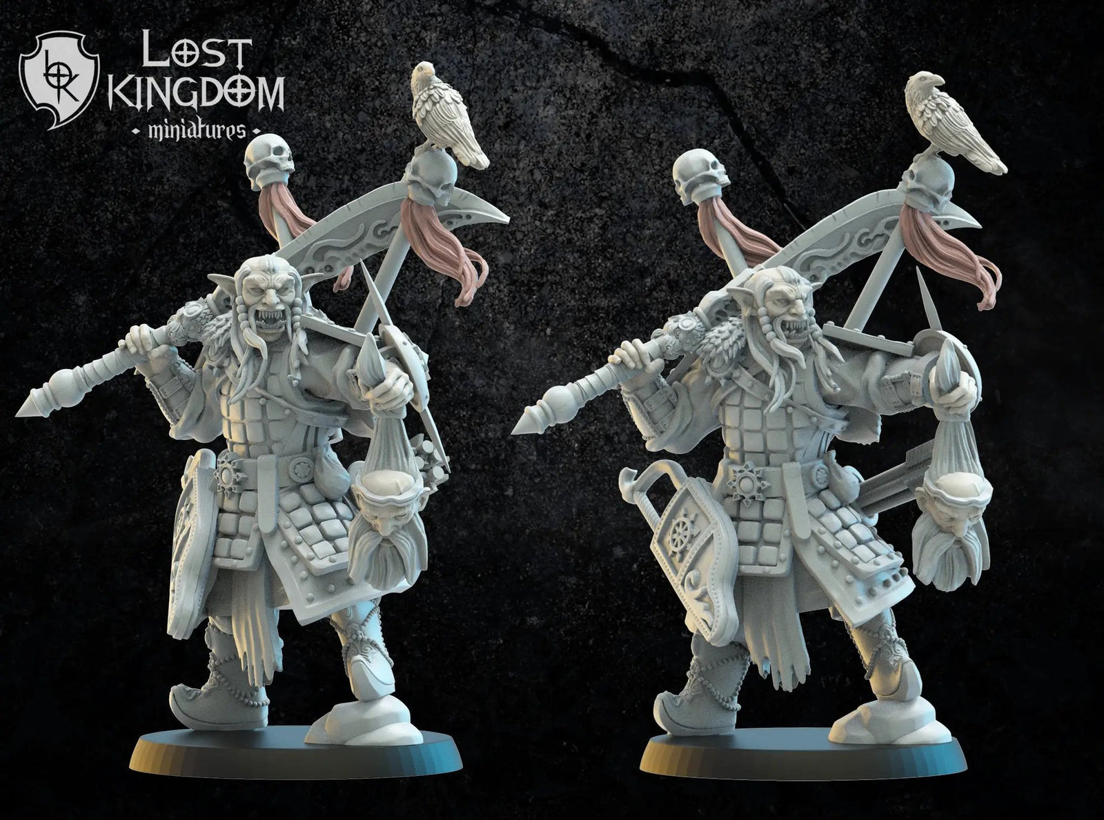 3D printed Ögodoi Khan model by Lost Kingdom Miniatures, detailed miniature figure from Last Hope Miniatures collection.