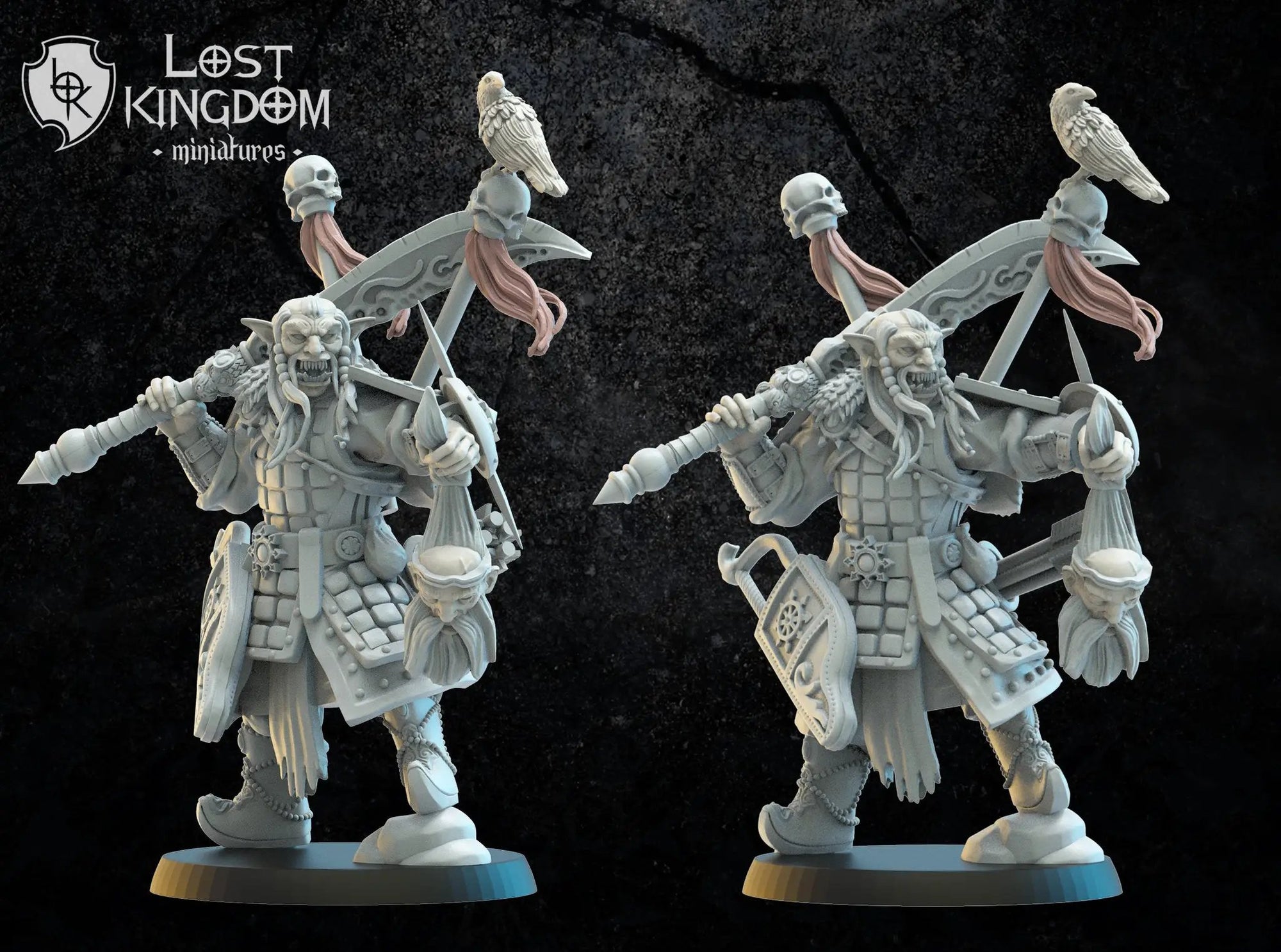 3D printed Ögodoi Khan model by Lost Kingdom Miniatures, detailed miniature figure from Last Hope Miniatures collection.