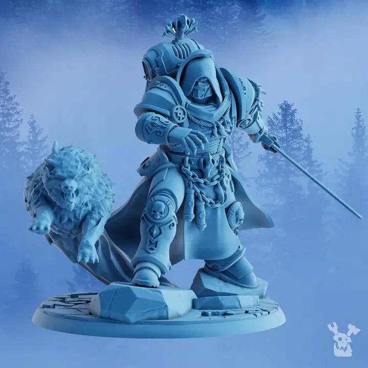 3D printed Olaf the White Fang model by Last Hope Miniatures, detailed miniature figure for tabletop gaming and display