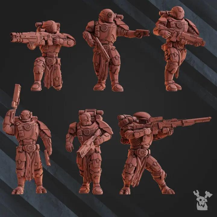 3D printed Operations Team x6 model by Last Hope Miniatures, featuring detailed figures for tabletop gaming.
