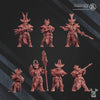 3D printed Orbit Guardians Squad x7 model by DakkaDakka Miniatures, assembled and painted miniature figures by Last Hope Miniatures.