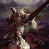 3D printed Orc Grand Knight Lancer model by Last Hope Miniatures, featuring detailed armor and a lance in a dynamic pose.