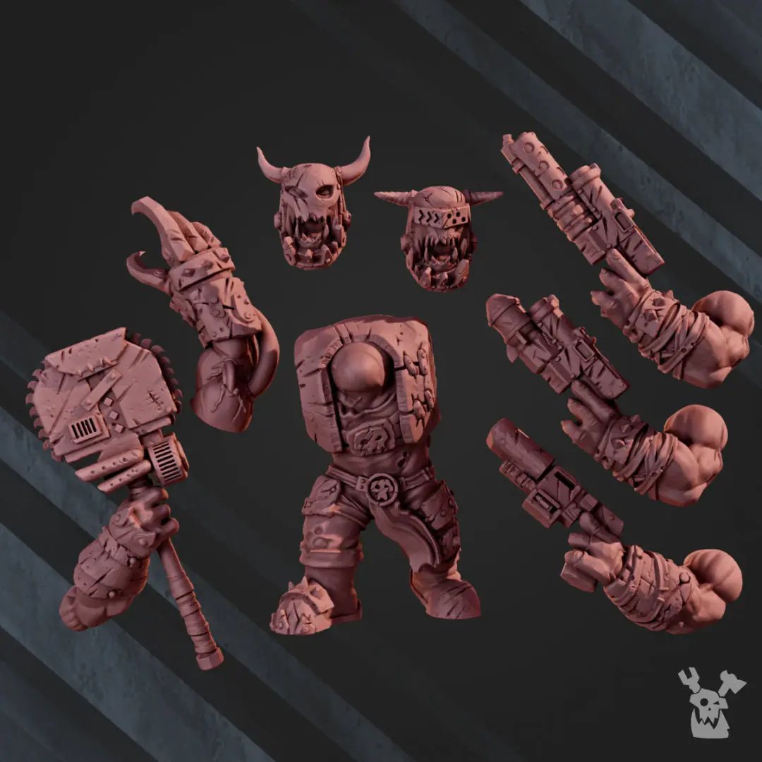 3D printed Orc Leader model by Last Hope Miniatures, detailed miniature figure for tabletop gaming and collection.