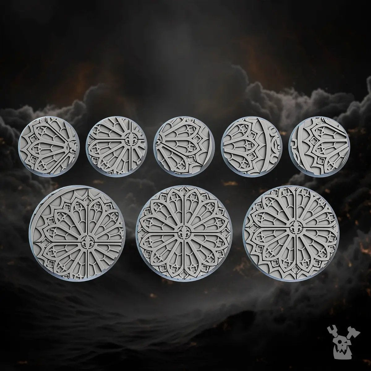 3D printed Order of Repentance Base Set model by Last Hope Miniatures, featuring detailed miniature figures on a textured base.