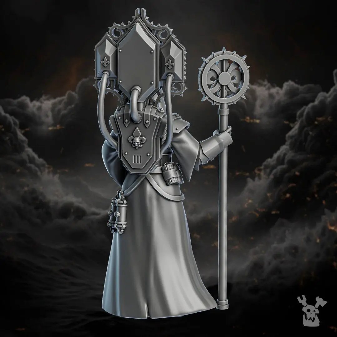 3D printed Order of Repentance Herald model by Last Hope Miniatures, detailed miniature figure from DakkaDakka Miniatures collection