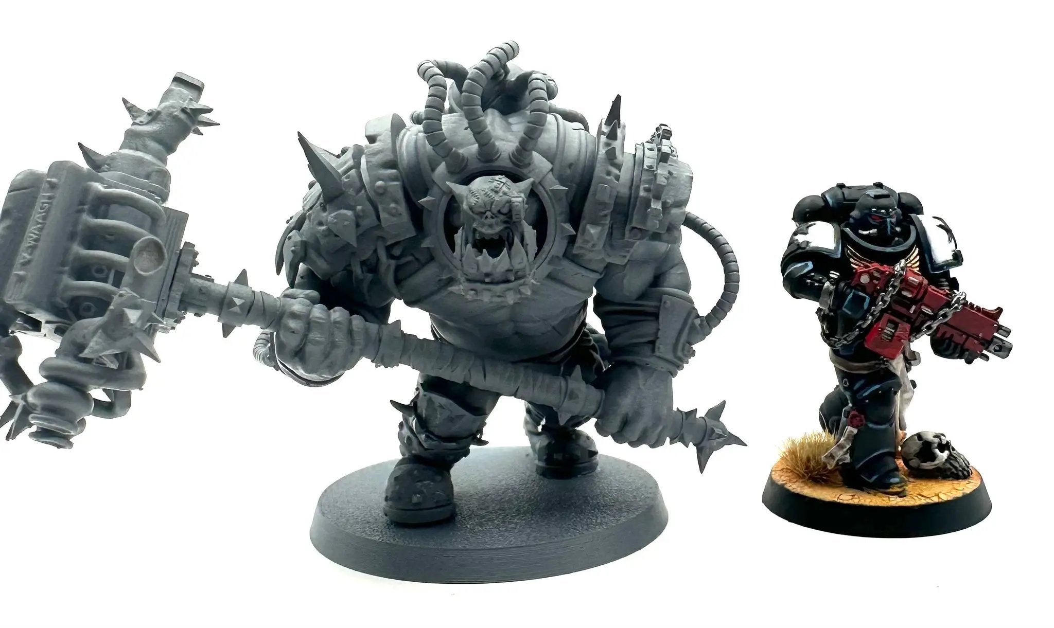 3D printed Ork Brute Warboss model by Meshbrain Labs, detailed miniature from Last Hope Miniatures collection.