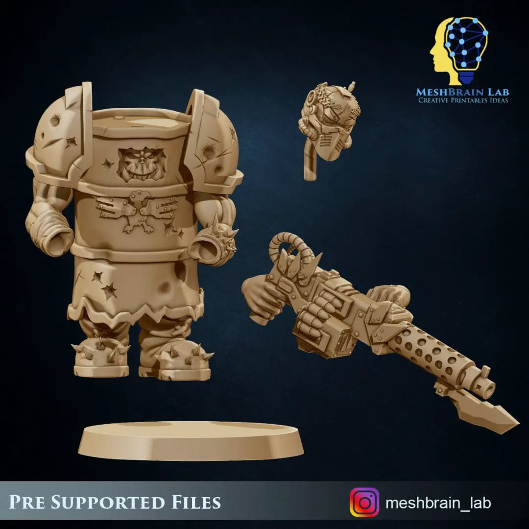 3D printed Ork Commando Stealth Master model by Last Hope Miniatures, featuring detailed orc figure with stealth gear.