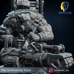 3D printed Ork Commando Zappa model by Meshbrain Labs Miniatures, detailed miniature figure from Last Hope Miniatures collection.