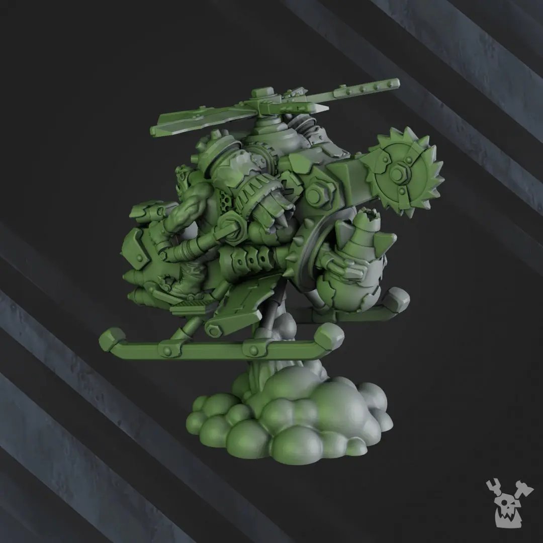 3D printed Ork Spinny Flyaz model by DakkaDakka Miniatures, detailed miniature figure from Last Hope Miniatures.