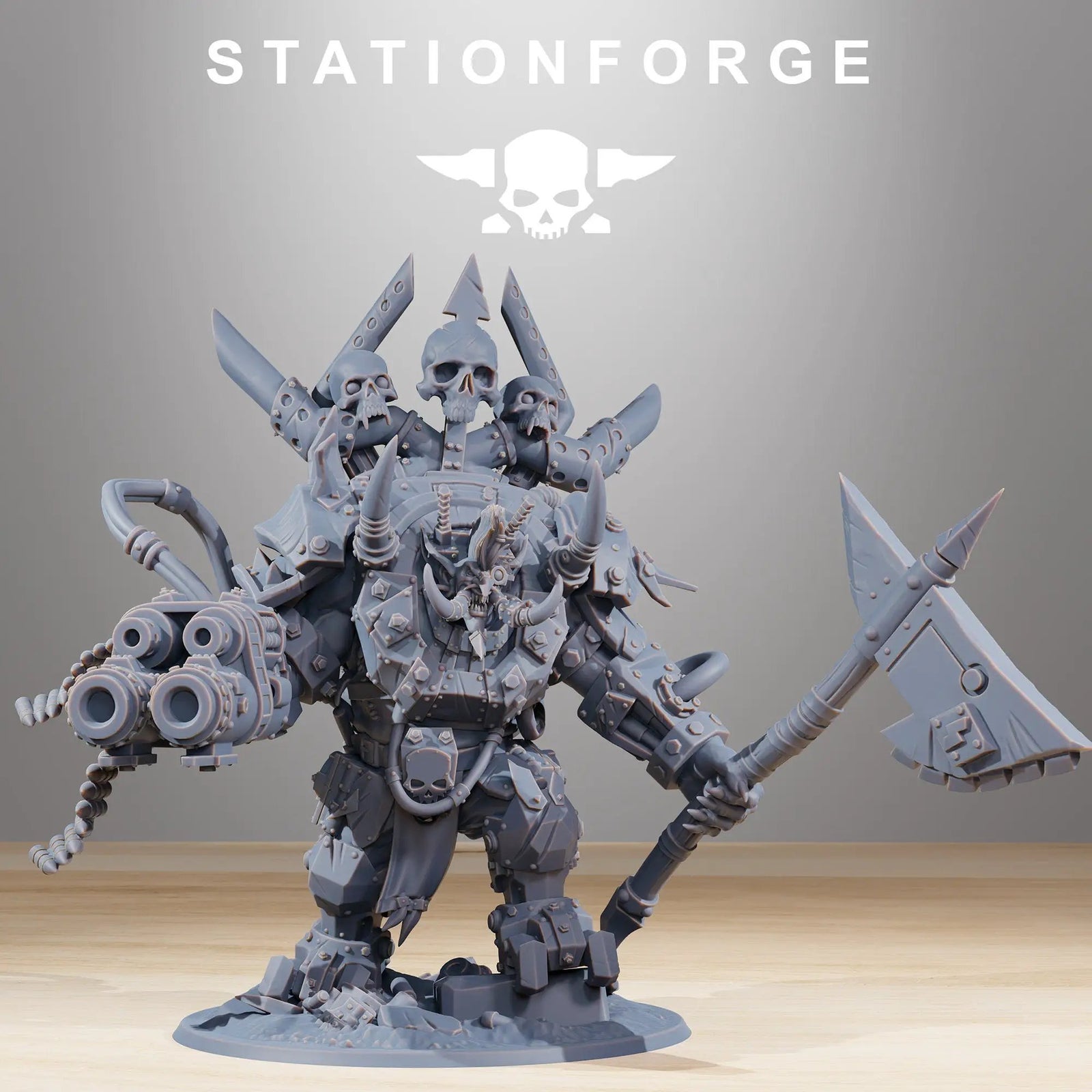 3D printed Ork Troll Boss model by Last Hope Miniatures, detailed miniature figure with armor and weapon, designed for tabletop gaming.