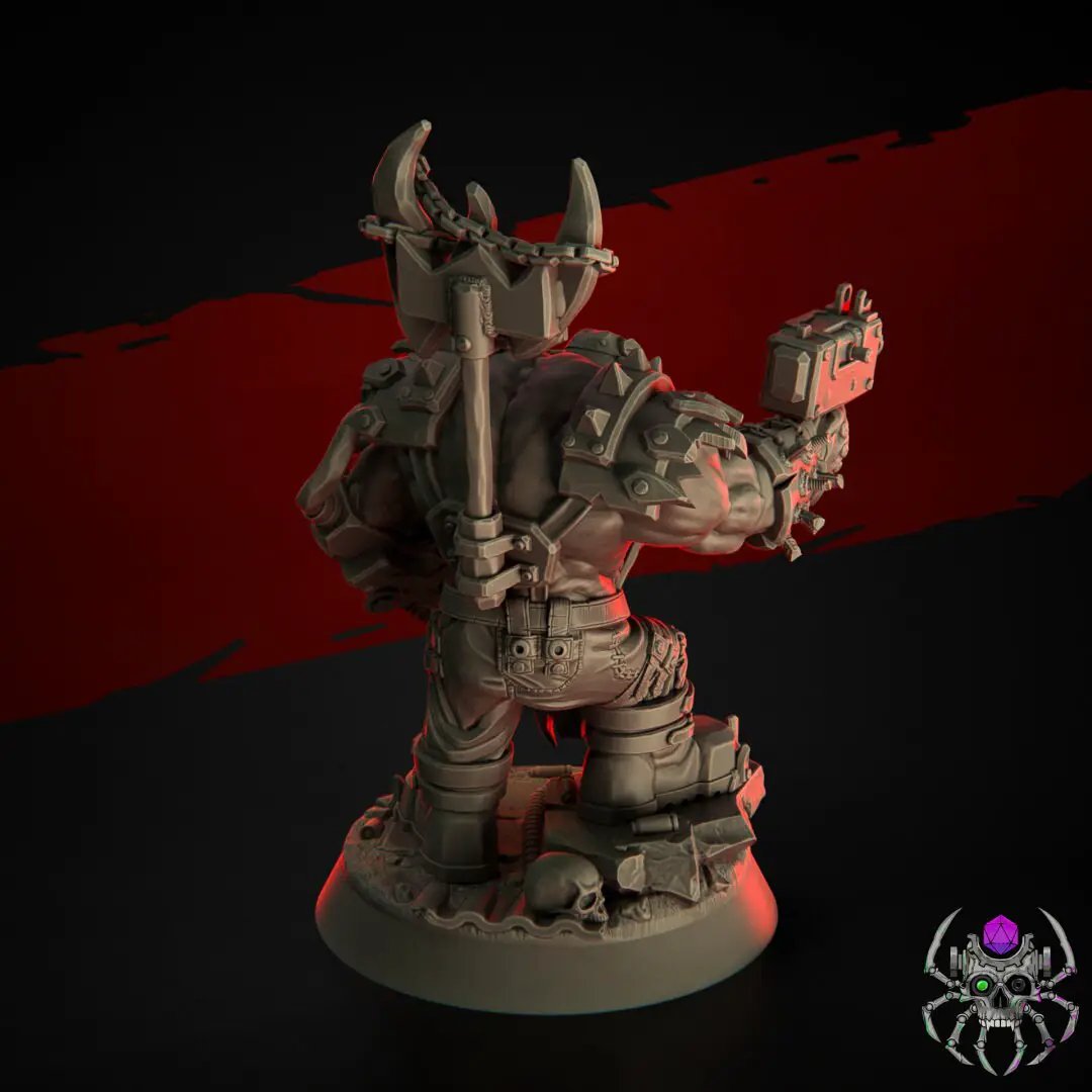 Group of nine 3D printed Ork Wasteland Marauders models by Last Hope Miniatures, detailed fantasy tabletop gaming figures.