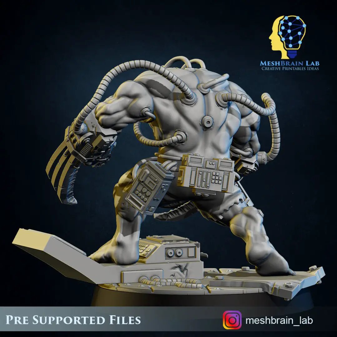 3D printed Ork weapon Waagh model by Meshbrain Labs Miniatures, detailed miniature for tabletop gaming from Last Hope Miniatures.