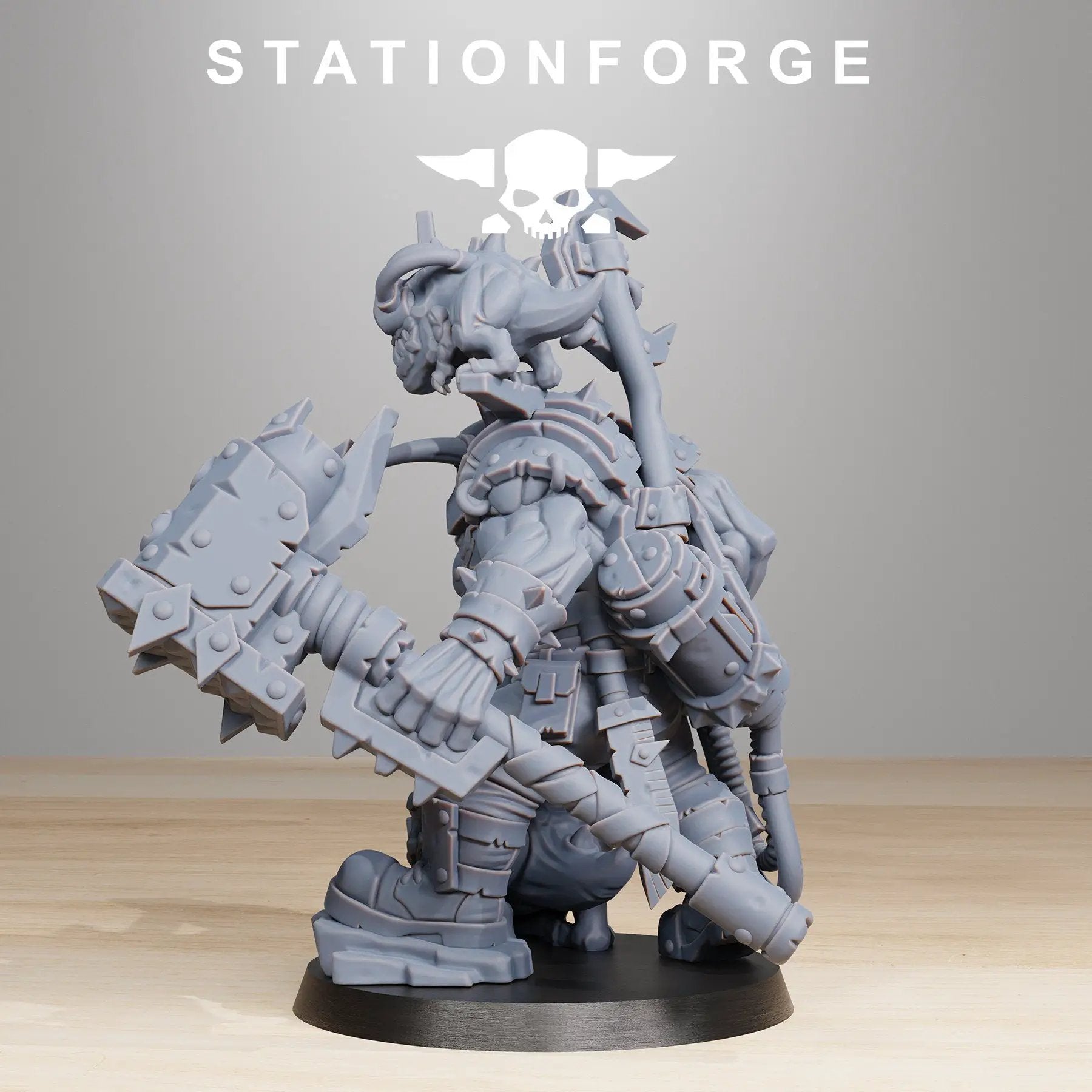 3D printed Orkaz BlackSkull model by Last Hope Miniatures, featuring a detailed black skull figure with intricate design.