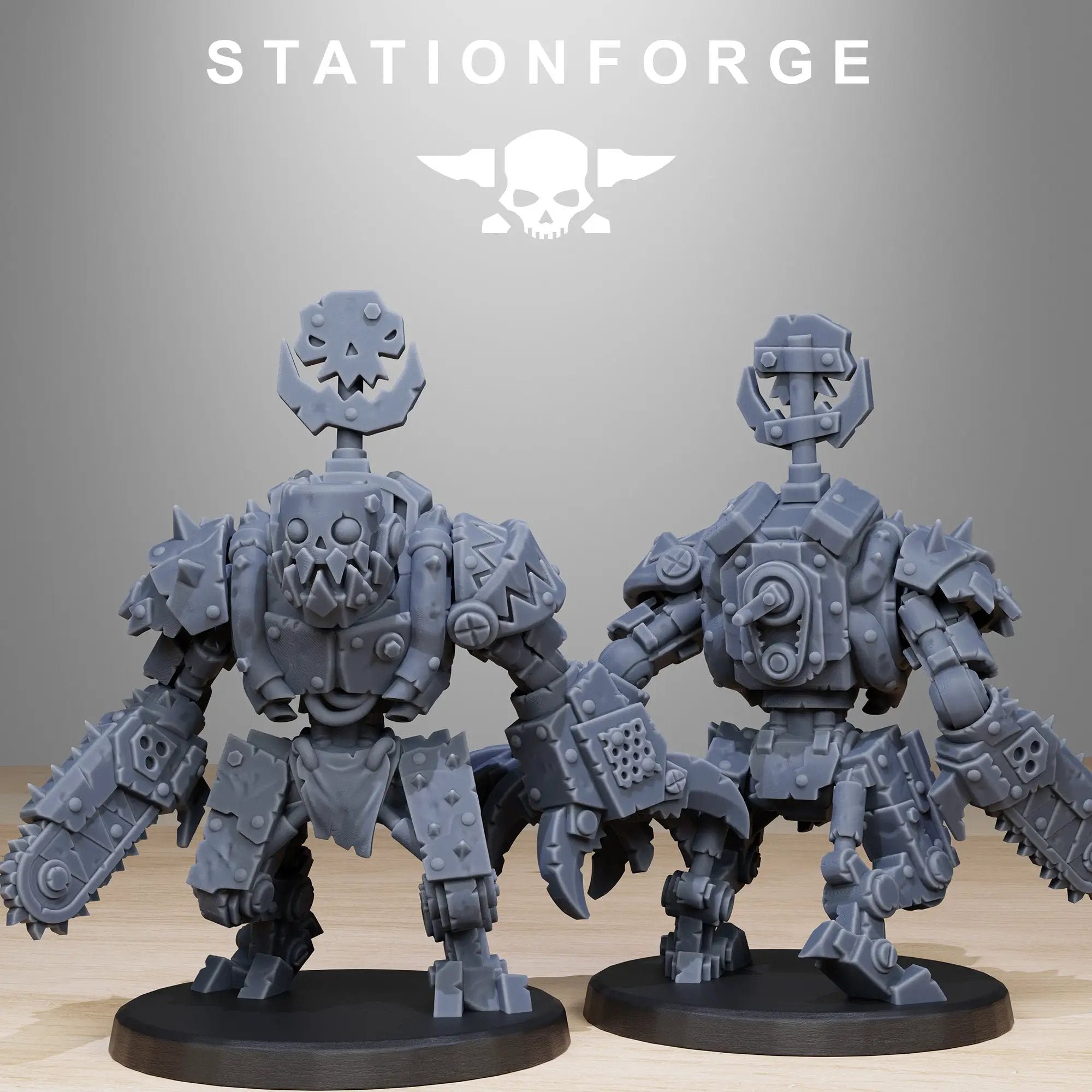 3D printed Orkaz Bot Infantry model by Last Hope Miniatures, featuring detailed mechanical robot design for tabletop gaming.