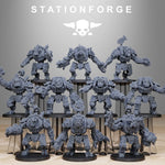 3D printed Orkaz Bots infantry model by Last Hope Miniatures, detailed sci-fi robot figures from StationForge Miniatures.