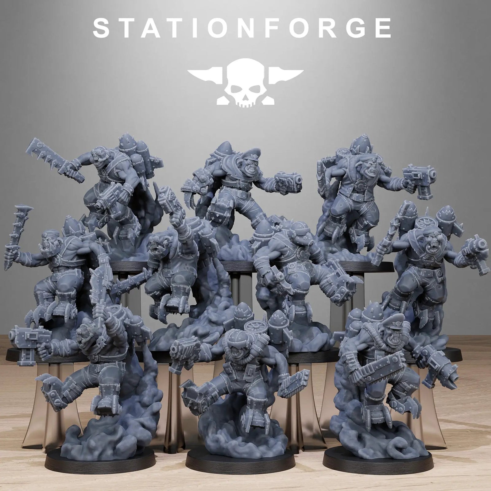 3D printed Orkaz Flyers model by StationForge Miniatures for Last Hope Miniatures, featuring detailed miniature aircraft design.