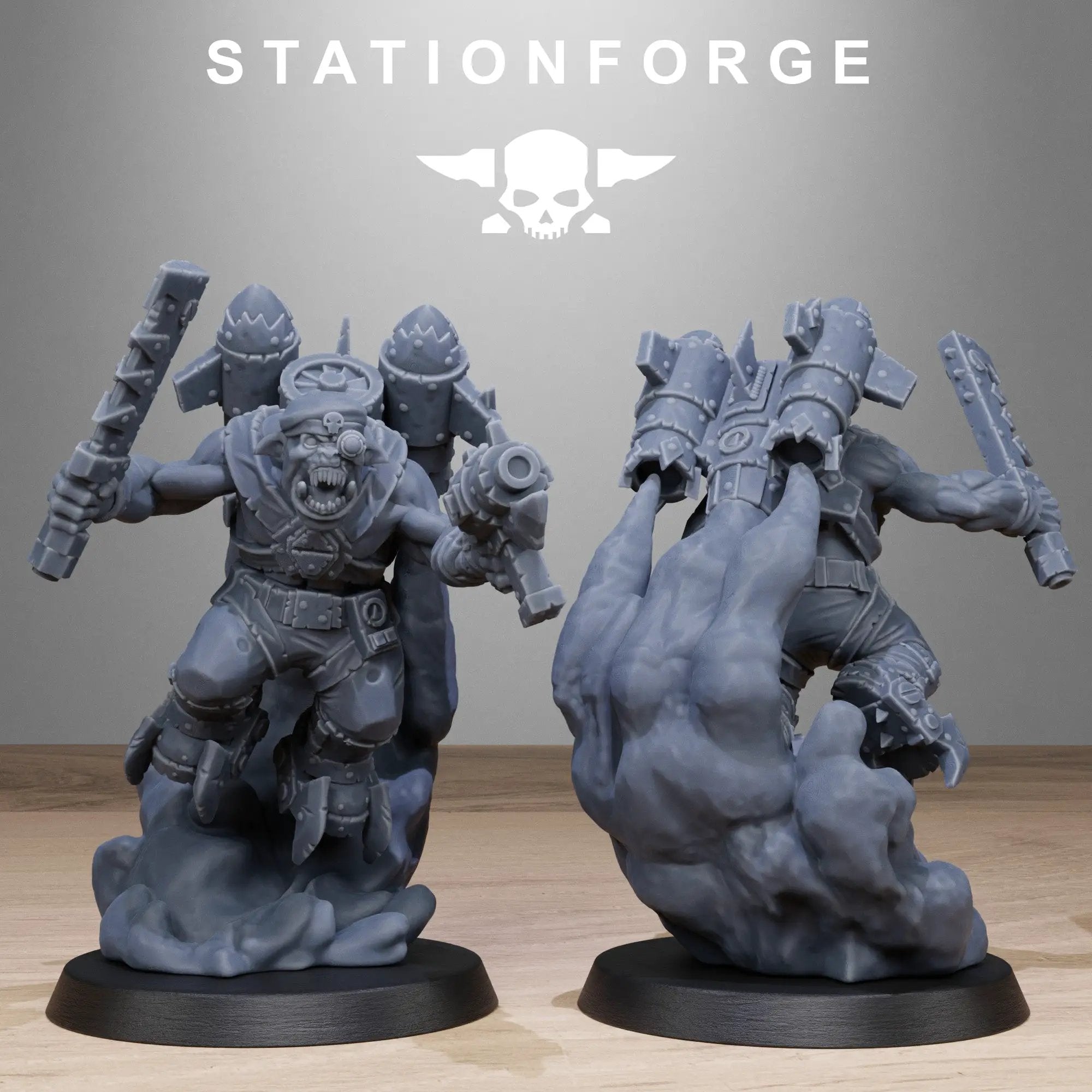 3D printed Orkaz Flyers model by StationForge Miniatures for Last Hope Miniatures, featuring detailed miniature aircraft with intricate design.