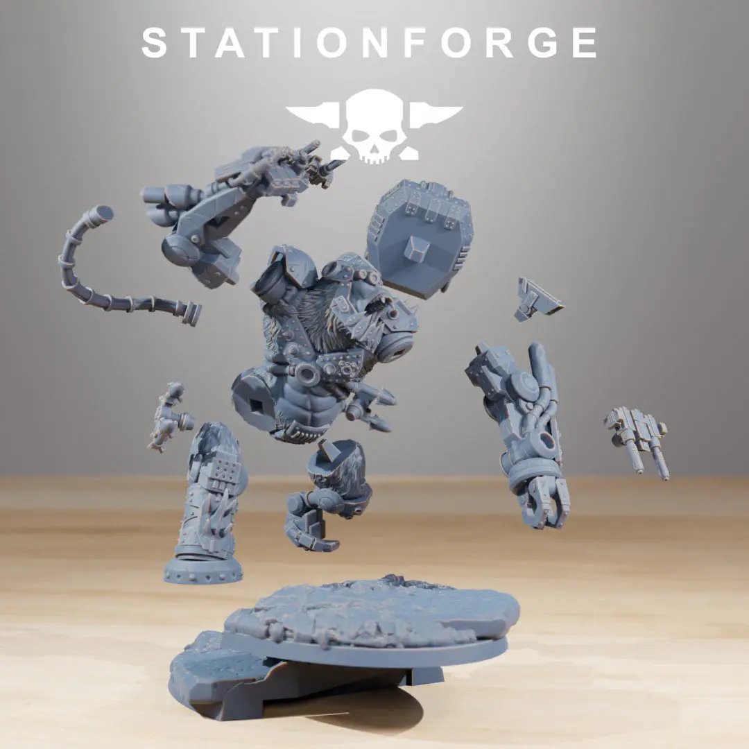 3D printed Orkaz Kong model by StationForge Miniatures, detailed fantasy creature figure from Last Hope Miniatures collection.