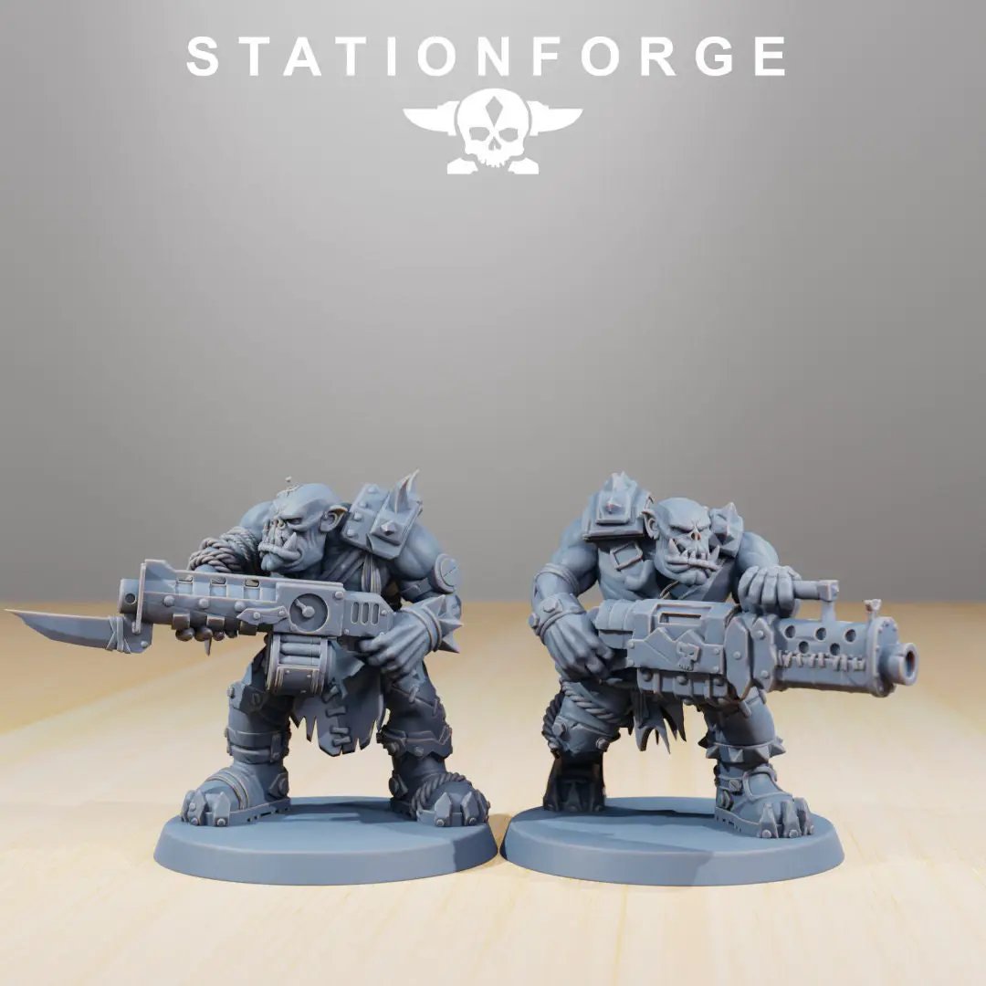 3D printed Orkaz Strappaz model by Last Hope Miniatures, featuring detailed miniature figure for tabletop gaming.