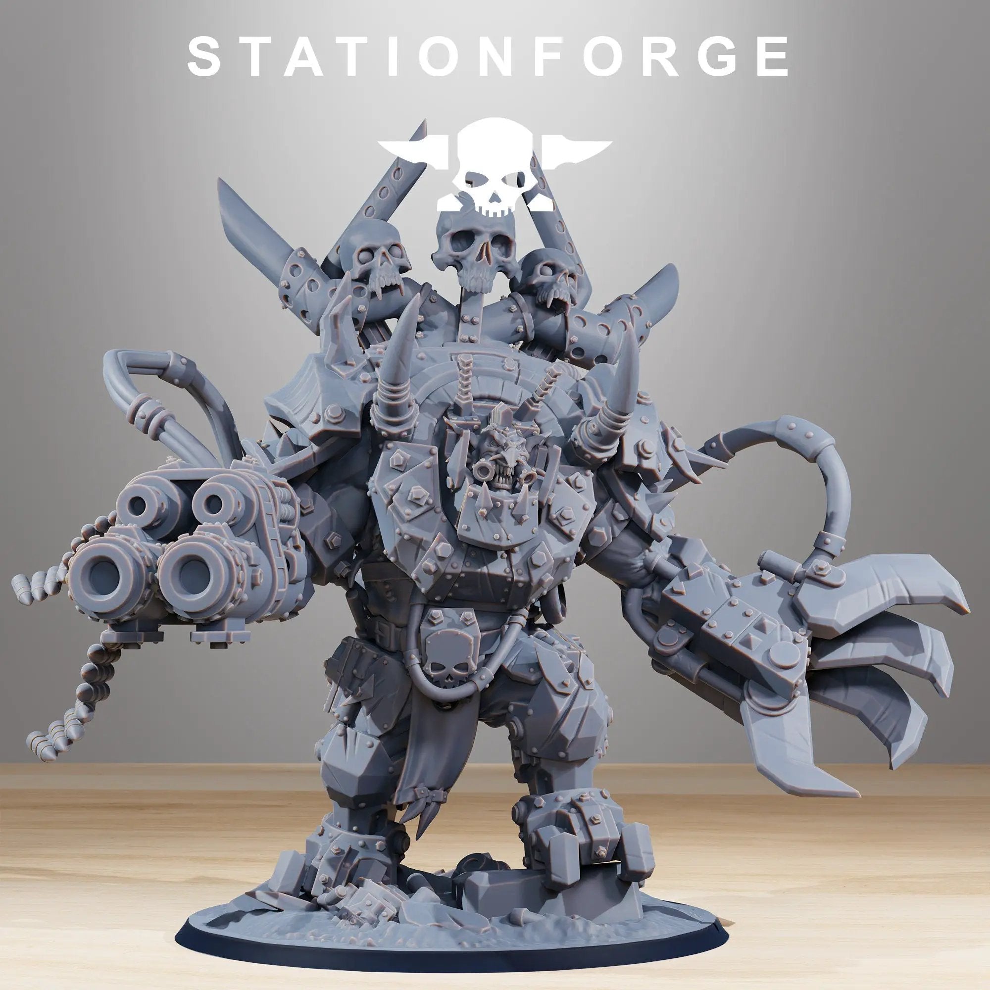 3D printed Orkaz Troll Boss model by StationForge Miniatures, detailed fantasy creature for tabletop gaming.