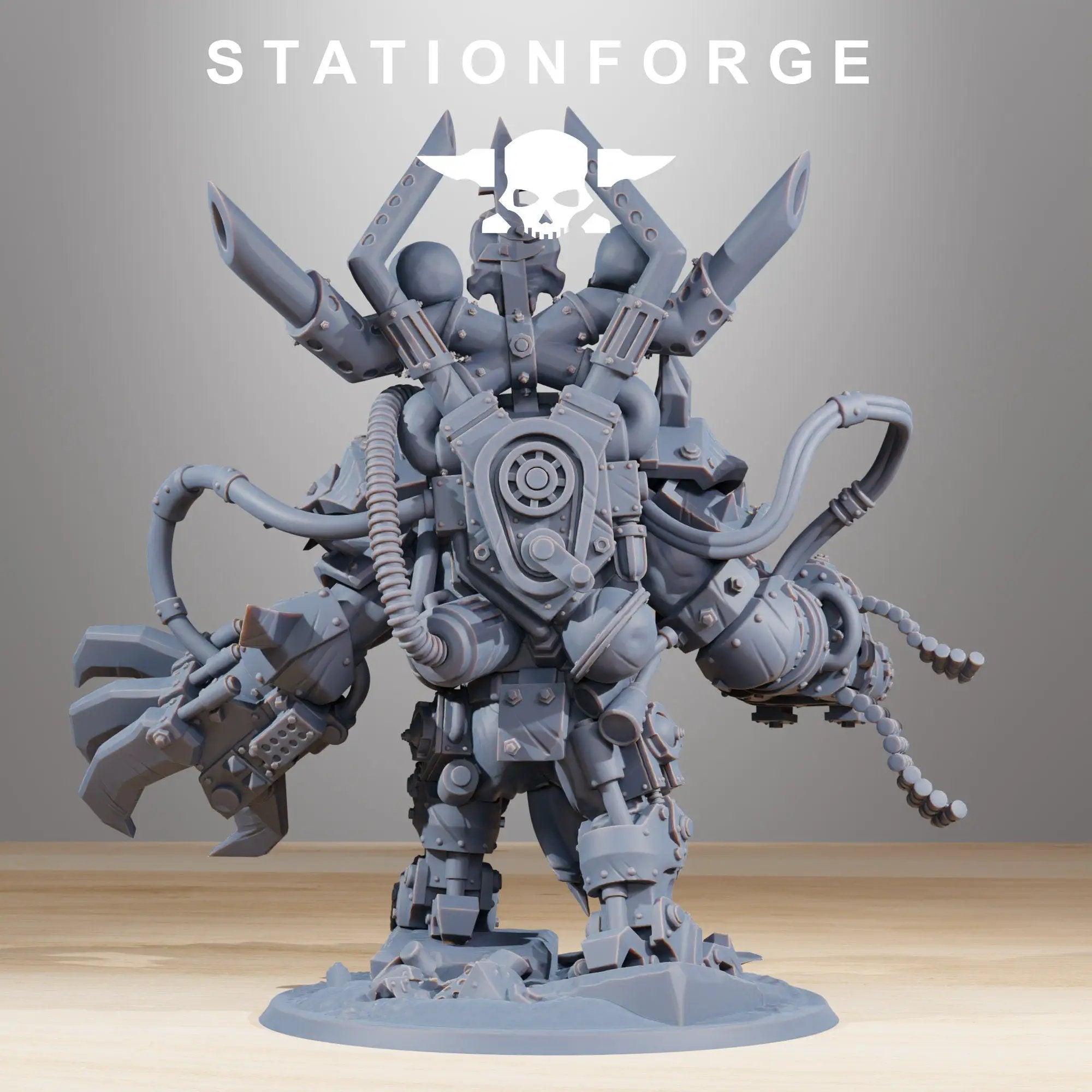 3D printed Orkaz Troll Boss model by StationForge Miniatures, detailed miniature figure for tabletop gaming by Last Hope Miniatures