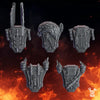 Ten 3D printed Pactum Aeternum Knight model backpacks by Last Hope Miniatures for DakkaDakka, displayed on a plain background.