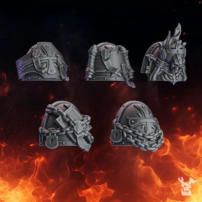 3D printed Pactum Aeternum Shoulders x10 model by Last Hope Miniatures, detailed fantasy armor parts from DakkaDakka.