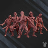 3D printed Pandemic Zombies Squad of 10 models by Last Hope Miniatures, detailed zombie figures for tabletop gaming.
