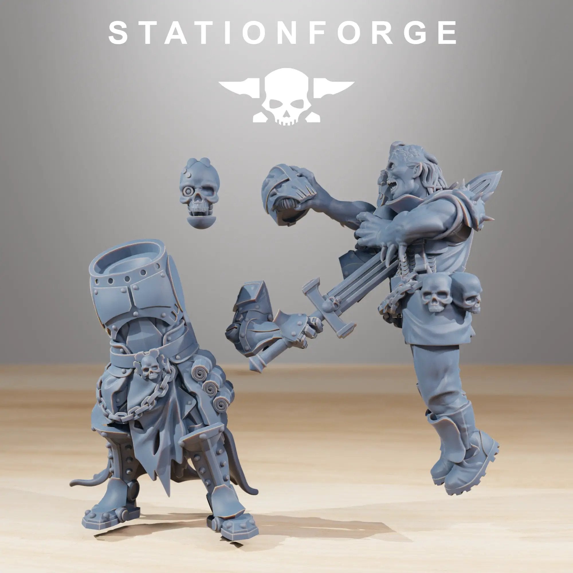3D printed Pythonicus Exterminator model by StationForge Miniatures, detailed miniature figure for tabletop gaming.