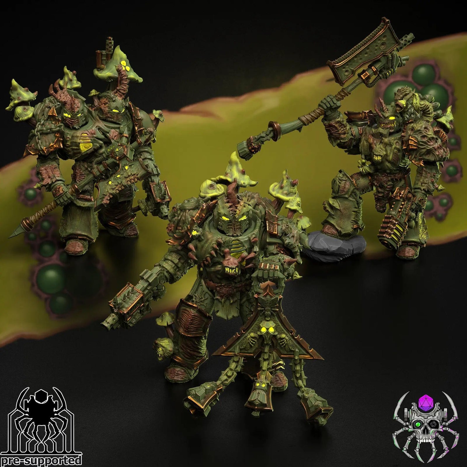 3D printed Plague Bringer Battle Squad model by Last Hope Miniatures, featuring detailed miniature figures from EightLegsMiniatures.