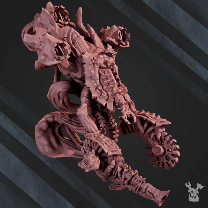 3D printed Plague Drone model by Last Hope Miniatures, detailed miniature for tabletop gaming, by DakkaDakka.