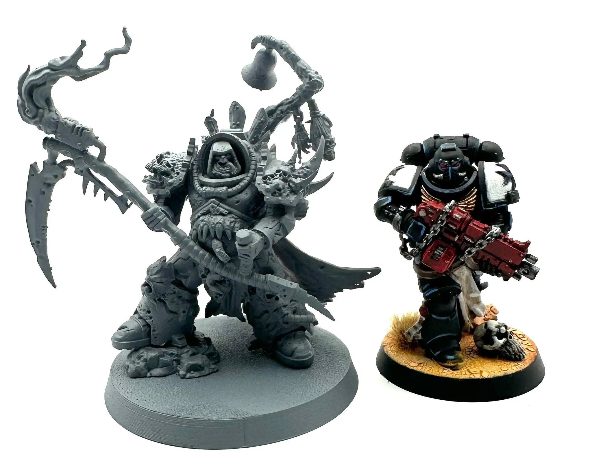 3D printed Plague Marine Lord of Pestilence model by Last Hope Miniatures, detailed miniature figure for tabletop gaming.