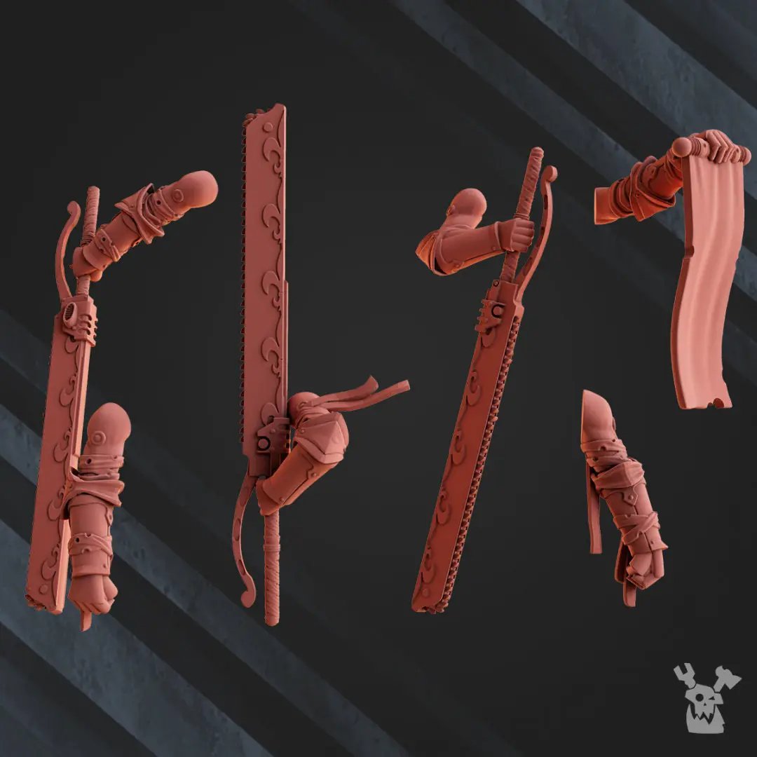 3D printed Battle Sisters Squad of five models by DakkaDakka Miniatures, featuring detailed armor and weaponry, from Last Hope Miniatures.
