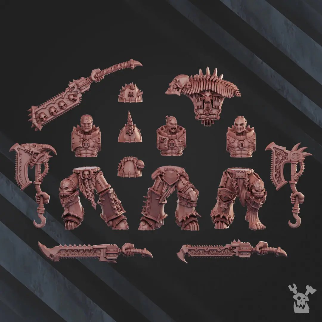 3D printed possessed butchers miniatures by DakkaDakka, featuring five detailed models from Last Hope Miniatures.