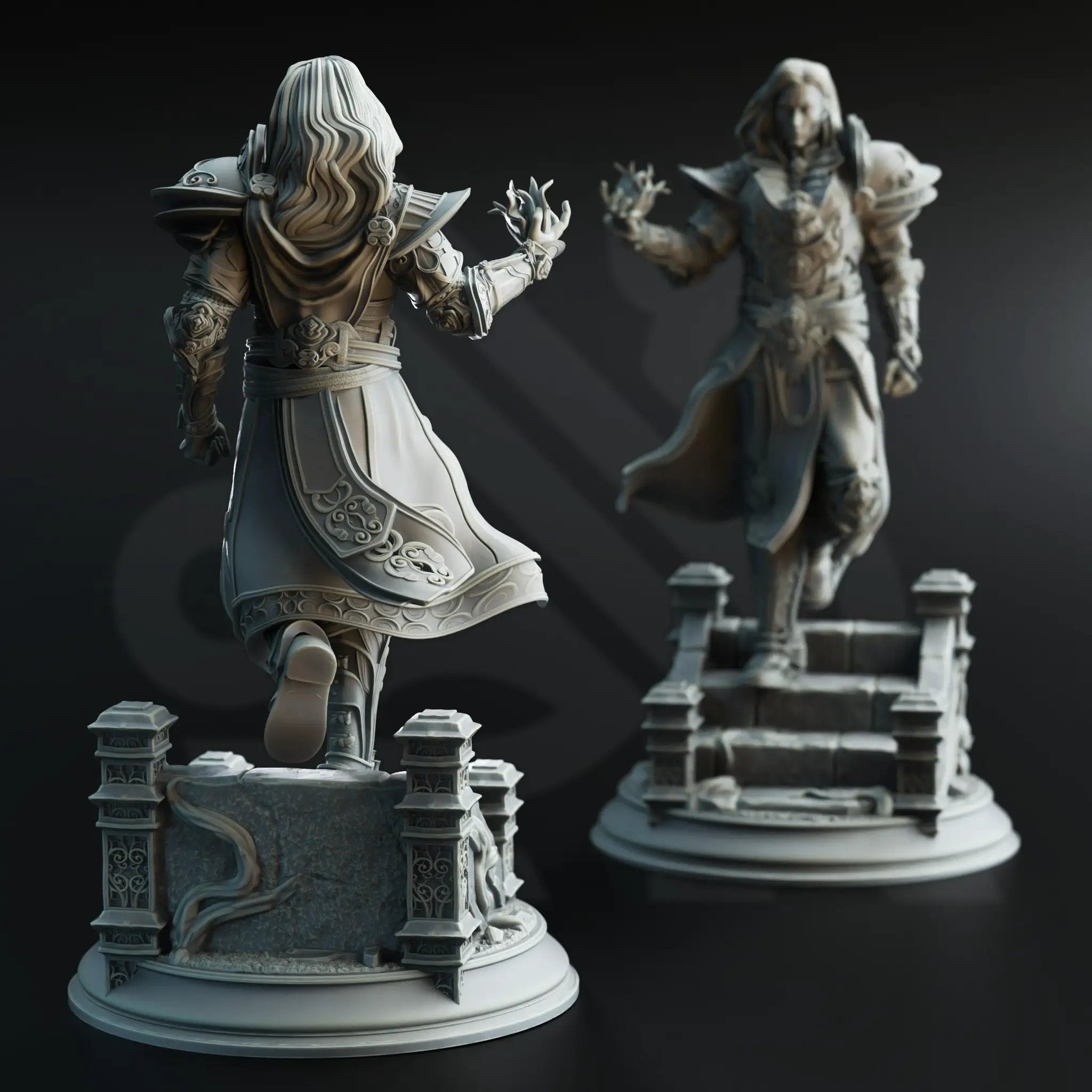 3D printed Psionic Master model by Last Hope Miniatures, featuring intricate details and dynamic pose for tabletop gaming.