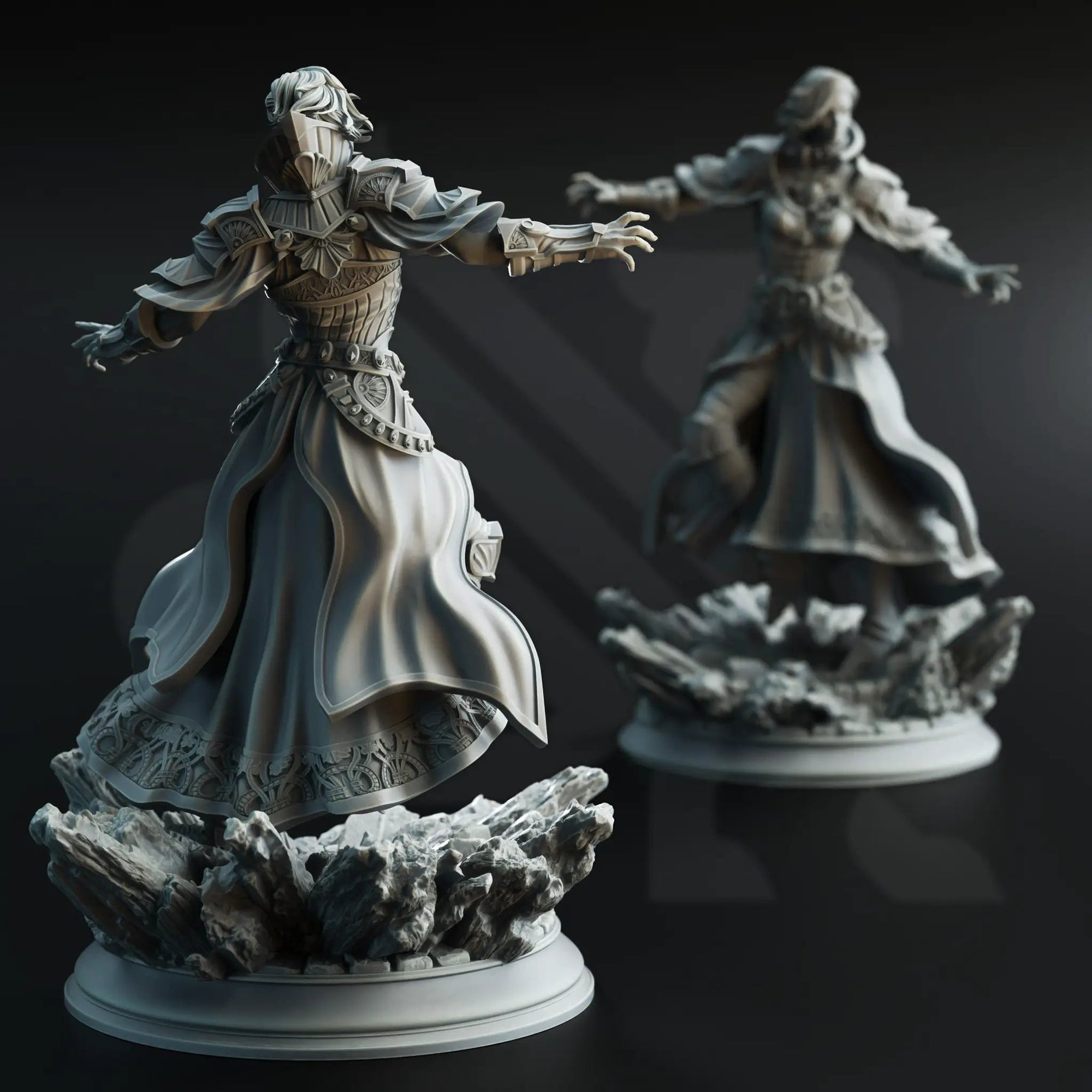 3D printed Psionic Mindweaver model by Last Hope Miniatures, featuring intricate details and a futuristic, psychic-themed design.