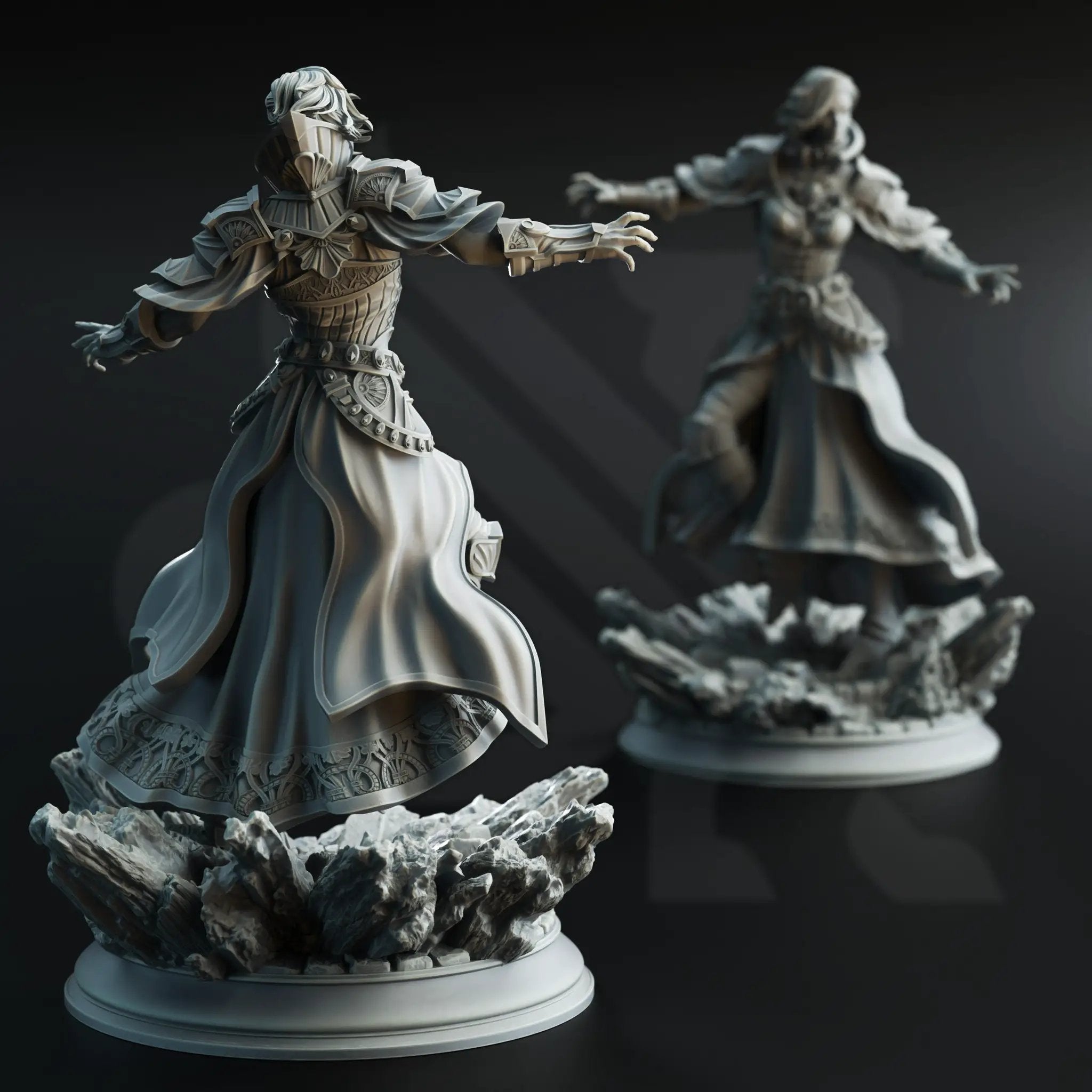 3D printed Psionic Mindweaver model by Last Hope Miniatures, featuring intricate details and a futuristic, psychic-themed design.
