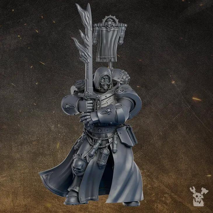 3D printed Psy Mage model by DakkaDakka Miniatures, designed for Last Hope Miniatures, featuring intricate details and vibrant colors.