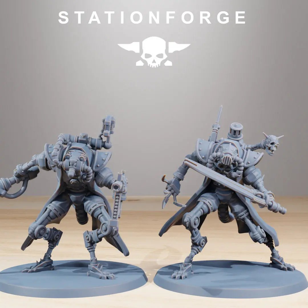 10 3D printed Raticus Curdsters models by Last Hope Miniatures, featuring detailed rat-like creature figures from StationForge.