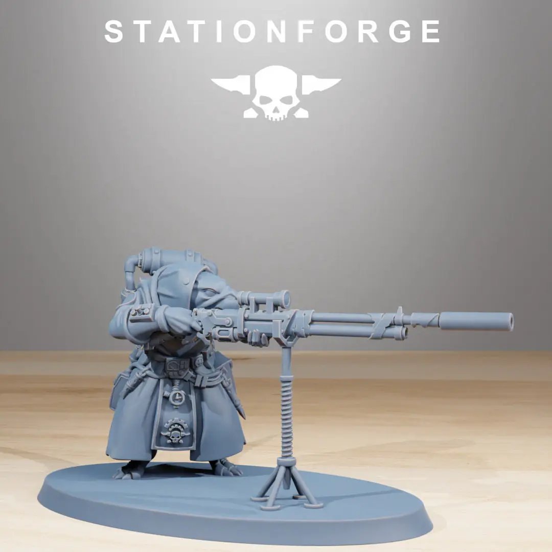 10 3D printed Raticus Grunts model miniatures by Last Hope Miniatures, crafted by StationForge Miniatures, shown in detailed view.