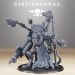 3D printed Raticus Techer model by StationForge Miniatures, featuring detailed sci-fi character design for Last Hope Miniatures.